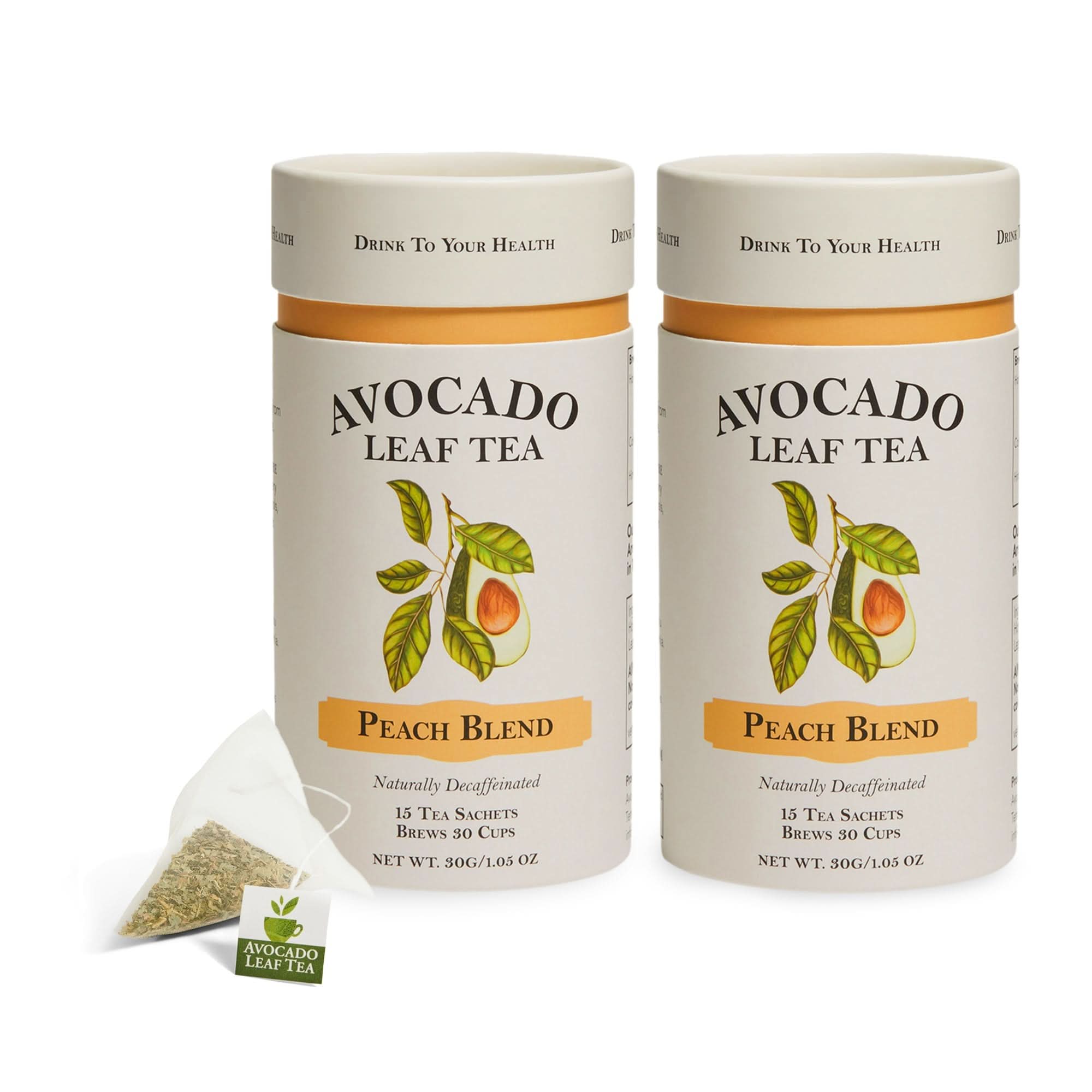 2 Pack Avocado Leaf Tea Peach Blend - Avocado Tea Co.